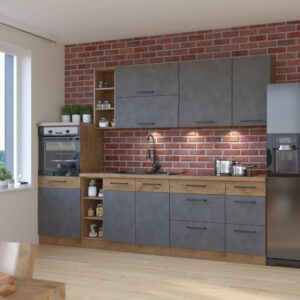 Zestaw mebli kuchennych Vigo matera 270cm 9 szafek