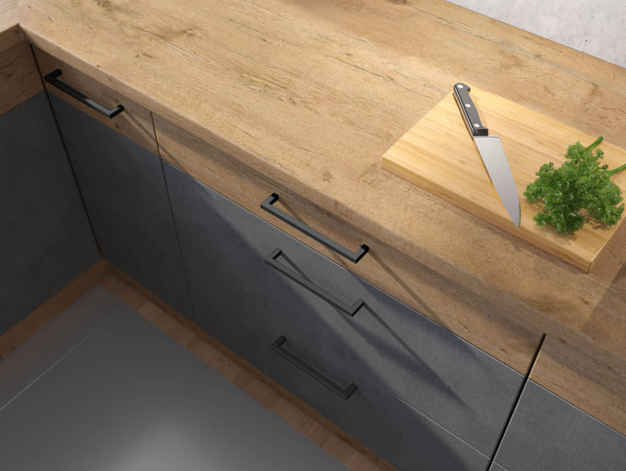 Zestaw mebli kuchennych Vigo matera 270cm 9 szafek - obrazek 2