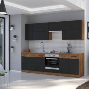 Zestaw mebli kuchennych Vigo matera 260cm 8 szafek+blat