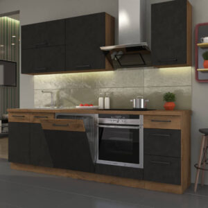 Meble kuchenne Vigo matera 240cm 7 szafek