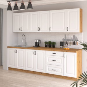 Meble kuchenne Stilo biały/artisan 260cm 8 szafek