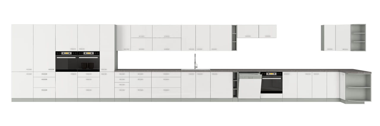 Zestaw szafek kuchennych Bianca 260cm 8 szafek - obrazek 2