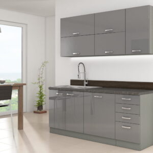 Zestaw mebli kuchennych Grey 180cm 6 szafek