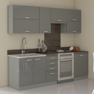 Zestaw mebli kuchennych Grey 240cm 7 szafek