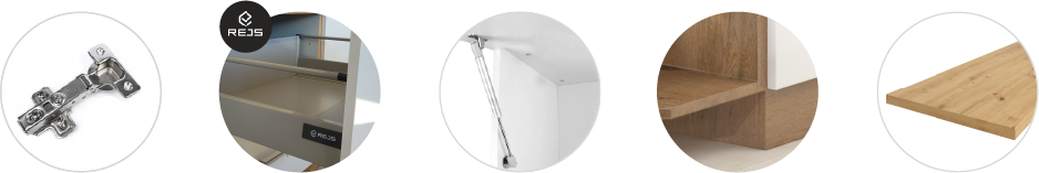 Zestaw szafek kuchennych Bianca 260cm 8 szafek - obrazek 5
