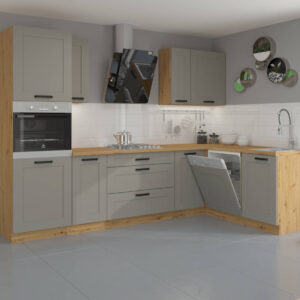 Kuchnia narożna Luna Clay Grey/artisan 2,85m na 1,7m