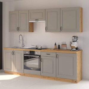 Meble kuchenne Stilo Clay Grey/artisan 250cm 8 szafek