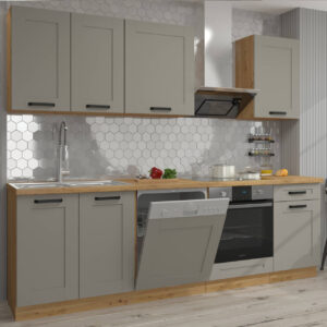 Meble kuchenne 250cm Luna Clay grey / artisan