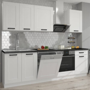 Meble kuchenne Luna biały/biały 250cm