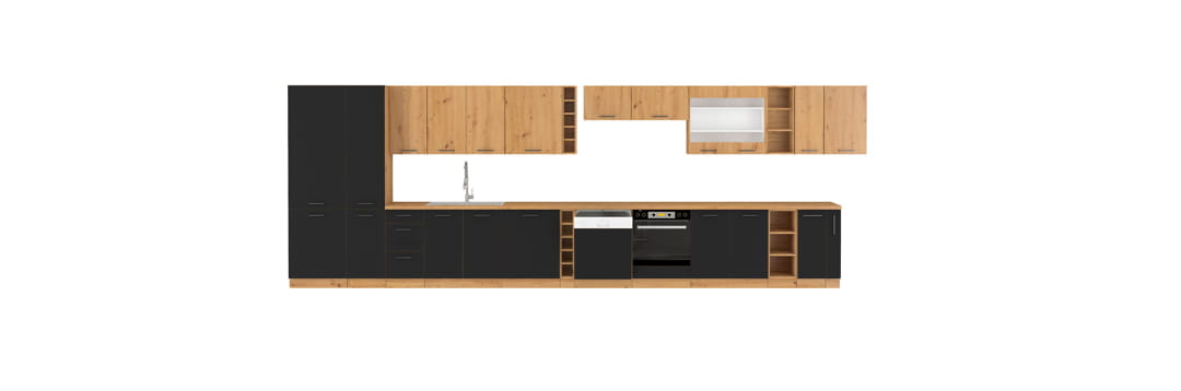 Meble kuchenne Modena 260cm 8 szafek "B" - obrazek 2