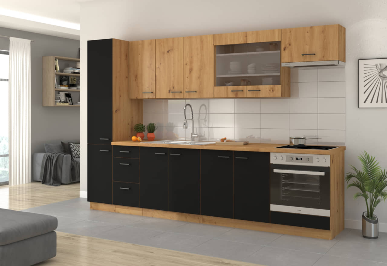 Meble kuchenne Modena 300cm 9 szafek